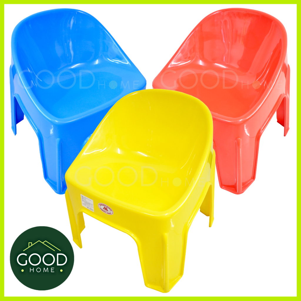 GOODHOME เก้าอี้เด็กแฟนซีมีพนักพิงเกรดA ผู้ใหญ่นั่งได้เด็กนั่งดี เก้าอี้พลาสติกหนา ที่นั่งกว้างและใหญ่✅
