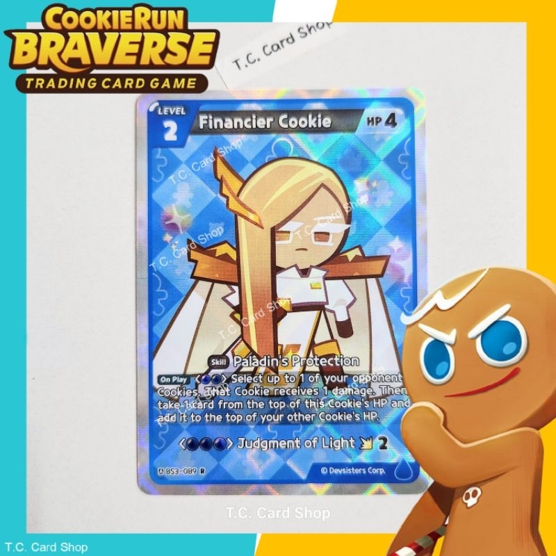 Financier Cookie R ฟอยล์ - BS3-089 - การ์ดคุ้กกี้รันภาษาอังกฤษ (สีฟ้า) Cooking Run Braverse