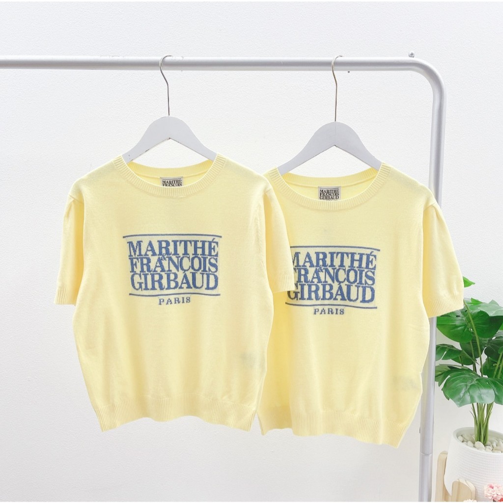 Marithe Classic logo half knit (Light YELLOW)