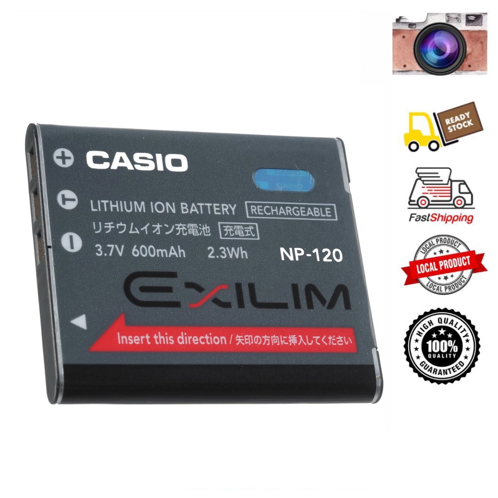 เหมาะสําหรับเครื่องชาร์จ Casio Casio ของแท้ NP-120 for  EX-S200 S300 ZS10 ZS12 ZS15 ZS20 ZS30 Z680 Z