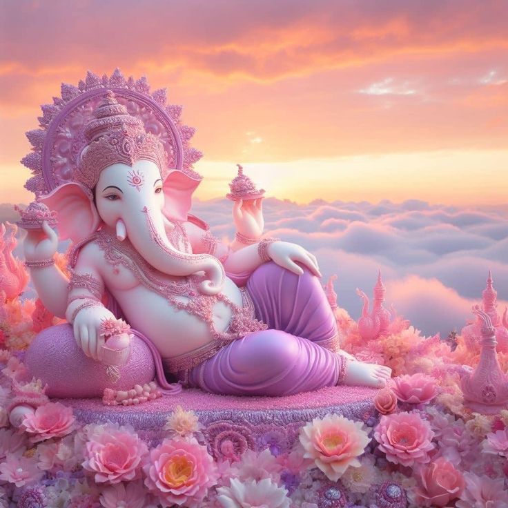 กรอบรูปอะคริลิคพระพิฆเนศปางเสวยสุข