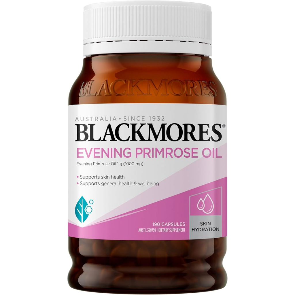 BLACKMORES EVENING PRIMROSE OIL สนับสนุนสุขภาพผู้หญิง 190 แคปซูล ของแท้ออสเตรเลีย