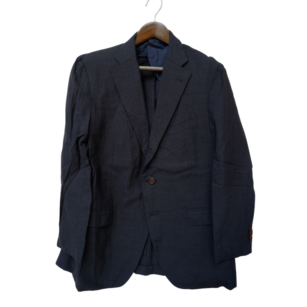 สูท Zegna อก42 ผ้าWool สีดำ Japan Full Canvas Spalla Camicia 3 roll 2 สูทผู้ชาย สูทผู้หญิง สูทแบรนด์