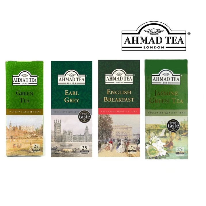 ชา Ahmad Tea London ขนาด 25 ซอง Halal Certified มี 3 รสให้เลือก