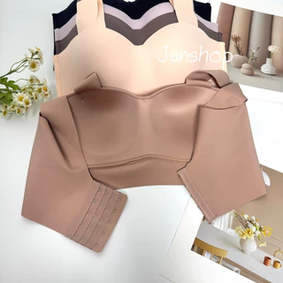 [B18]เสื้อในทรงเกาะอก 5 ตะขอ คัพC,D 34-42สายบ่าใหญ่ไร้ขอบ ไร้โครง (งานเกรดขึ้นห้าง)