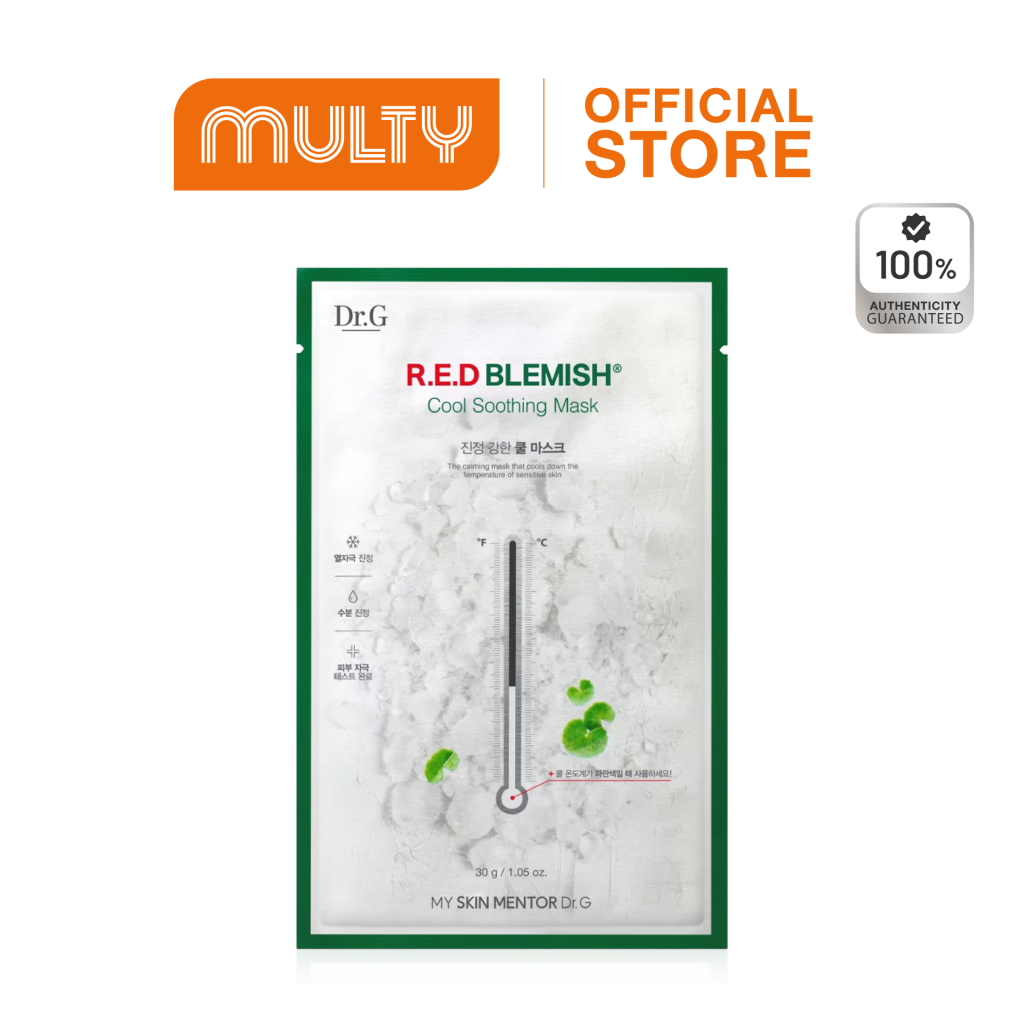 Dr.G R.E.D BLEMISH COOL SOOTHING MASK 1pc ดร.จี มาส์กเย็นคูลลิ่ง