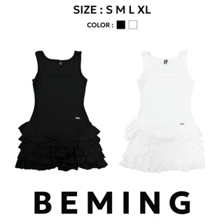 Bemingdress054(S-XL)-Rubi Layer Dress – เดรสแขนกุดระบายชั้น …