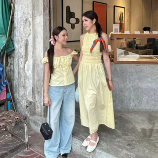 3pcs.basket "D2508" Sunshine dress เดรสยาว