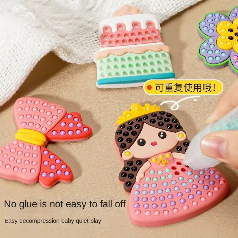 Panpan เด็ก DIY5D การ์ตูนเพชรสติกเกอร์ตัวละครพิมพ์กล่องสีของขวัญสําหรับเด็กผู้หญิง - รูปที่ 3