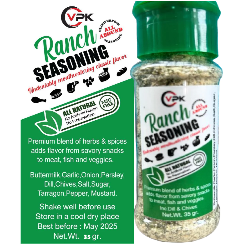 Ranch Seasoning, Original Ranch Seasoning including Dill & Chives, Perfect for meat, seafood or veggies 35gr-70gr