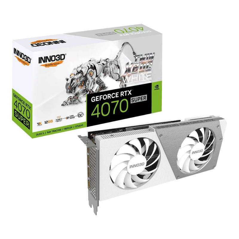 VGA INNO3D RTX4070SUPER TWIN X2 OC WHITE 12GB (การ์ดจอมือสอง)
