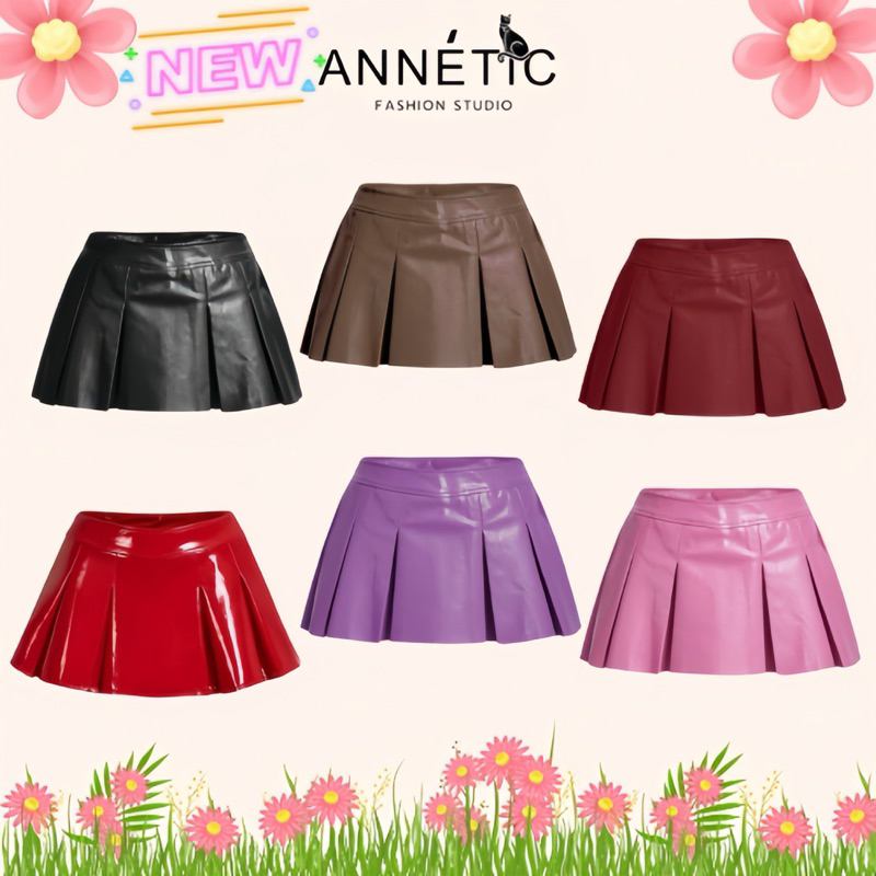 กระโปรงสั้นหนังPUเอวต่ำแซ่บๆ คาเฟ่ทะเลปาร์ตี้คอนเสิร์ต