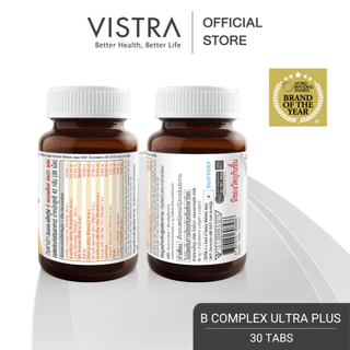 [แพ็ค 3] VISTRA INTEL-ACTIV B Complex Ultra Plus (30 TABS) - วิสทร้า อินเทล-แอ็คทีฟ บี คอมเพล็กซ์ อัลตร้า พลัส (30 เม็ด)