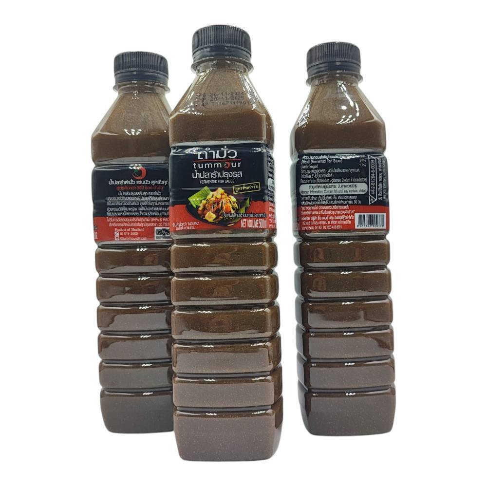 น้ำปลาร้าปรุงรส  ตรา ตำมั่ว Tummour ขนาด 500 มล. (สูตรต้นตำรับ​)