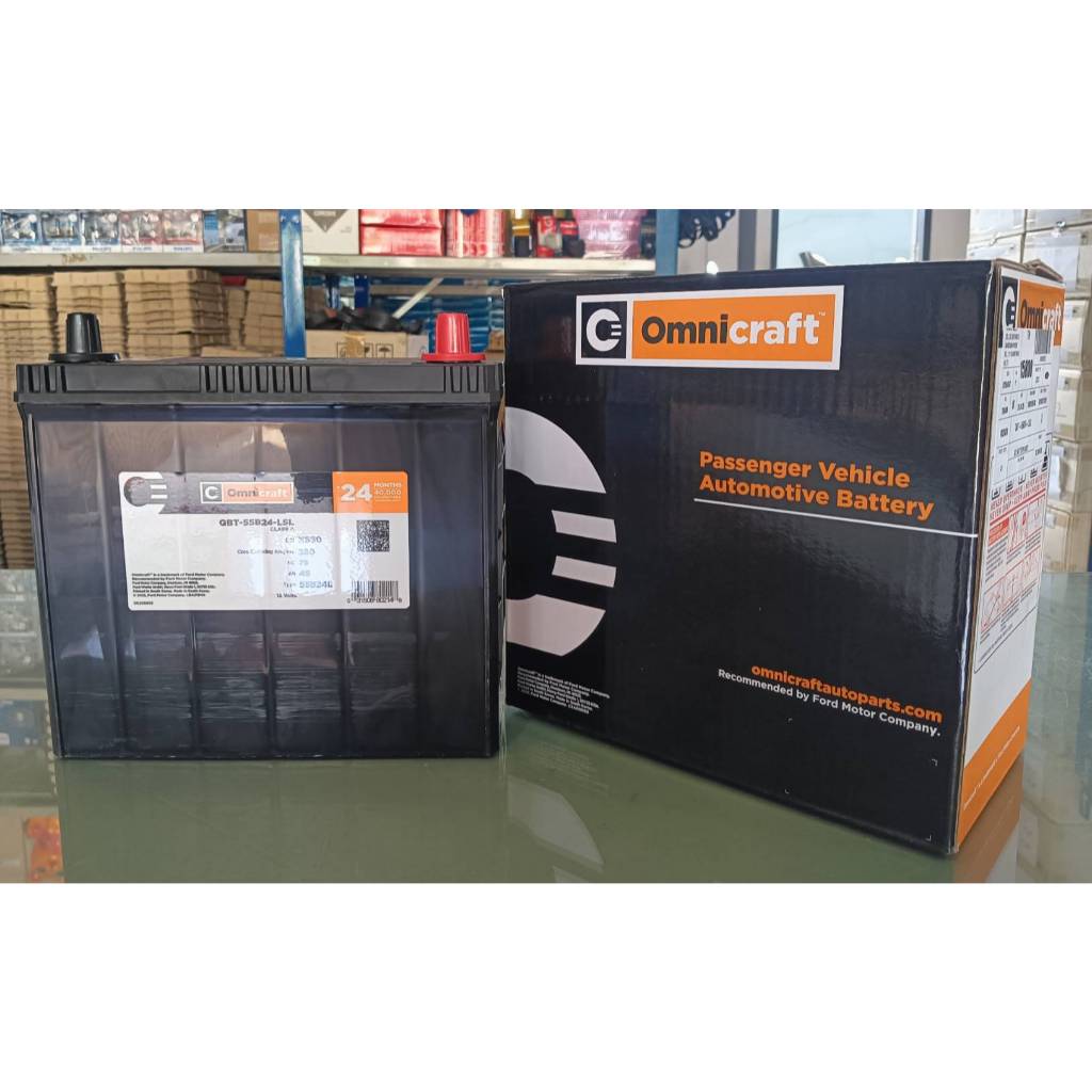 Omnicraft BATTERY 55B24L#by Ford Motor Company#รับประกัน15เดือน#แบตเตอรี่แห้ง# 45แอมป์ #แบตเตอรี่รถย