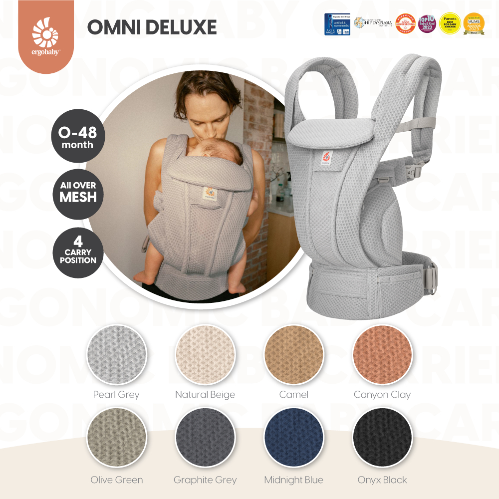 Ergobaby เป้อุ้มเด็กแรกเกิด เป้อุ้มเด็ก ที่อุ้มเด็ก 0-48m Omni Deluxe Mesh
