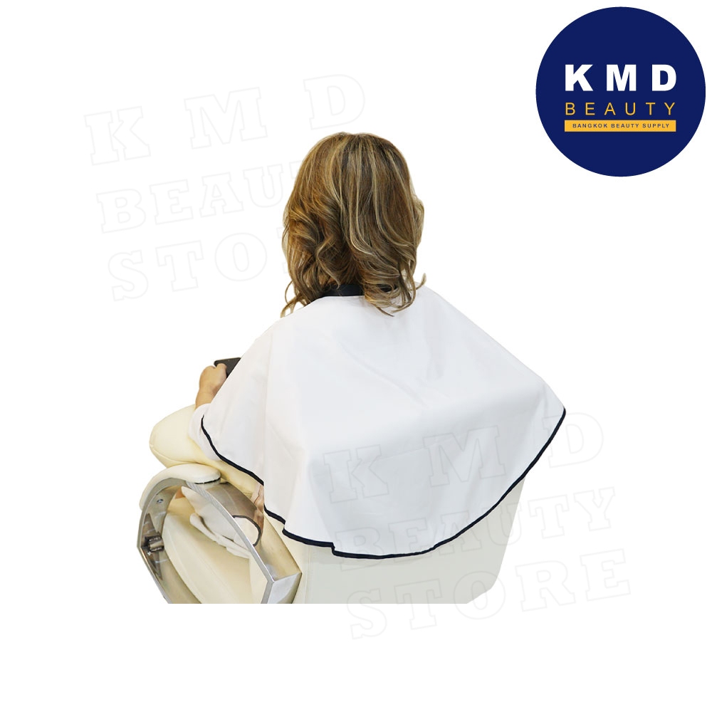 ผ้าคลุมทำผมแบบสั้น ผ้ารองทำสีผม เสื้อคลุมทำสีผม ผ้ากันเปื้อนทำสีผม แบบสั้น ระบายอากาศได้ดี ผ้ากันน้ำ ราคา ถูกที่สุด ดีลบีเคเค แกลเลอรีภาพที่ 5