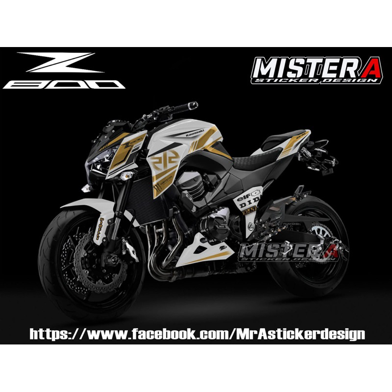 (Mr.AM) ชุดสติ๊กเกอร์ [เกรด Premium] Kawasaki Z800 (KAWASAKI)