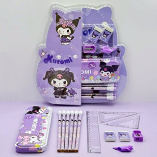 เซ็ตชุดเครื่องเขียน พร้อมกล่องดินสอ กบเหลา ยางลบ ไม้บรรทัด เ…