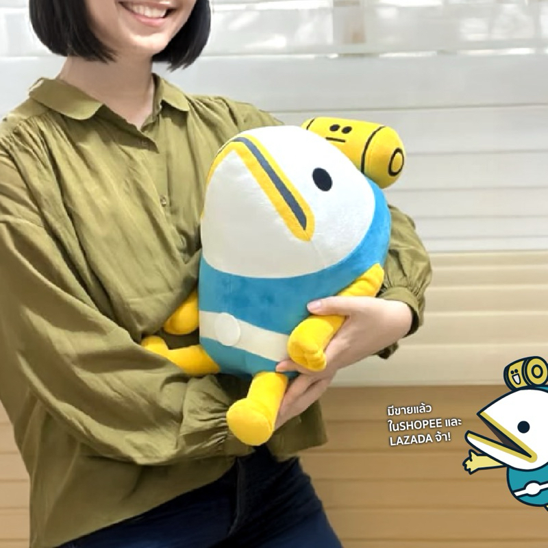 [Plaplatootoo] ตุ๊กตาปาป้าทูทู่ (รุ่นใหม่แบบนั่งได้)🐟ขนาด 15 นิ้ว🐟 ตัวใหญ่มาก 💥พร้อมส่ง💥