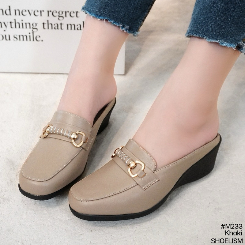 รองเท้าคัชชู (SS M233) เรียบหรูด้วยอะไหล่สุดเกร๋ สวมใส่ง่าย ส้นสูงกำลังดี - รูปที่ 4