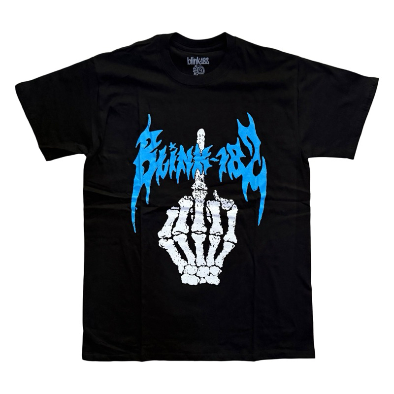 เสื้อวงดนตรี BLINK-182 T-SHIRT ลาย MIDDLE FINGER (BLACK)(2025) ลิขสิทธิ์ของแท้ UK
