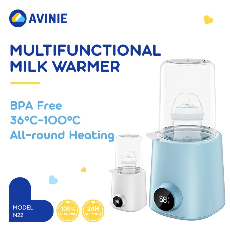 AVINIE เครื่องนึ่งขวดนม เครื่องอุ่นนม ตู้อบขวดนม 25°-100°เครื่องทำความร้อนขวดนม แบบพกพา ขวดนมอุ่น N22