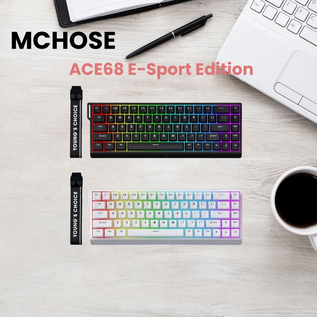 Mchose ACE68 E-sports edition ประกันศูนย์ไทย RT0.005mm Rapid Trigger Keyboard Snaptap SOCD ACE 60 68