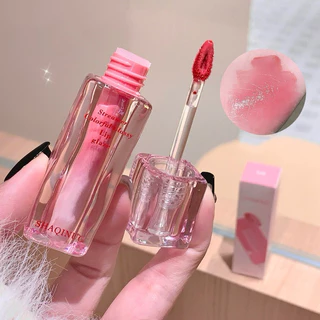 L-39🌟SHAQINUO Flowing Shine Lip Glaze ลิปกลอสเนื้อใสฉ่ำวาว มอบริมฝีปากอิ่มน้ำ ดูสุขภาพดี สีสวยติดทน