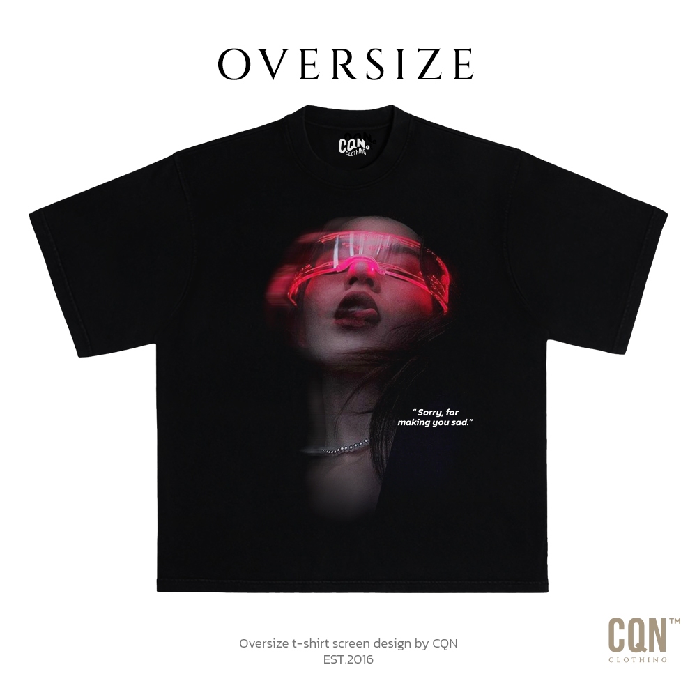 CQN | OVERSIZE [SAD] ผ้าหนานุ่ม คอแคบ ไม่ย้วย