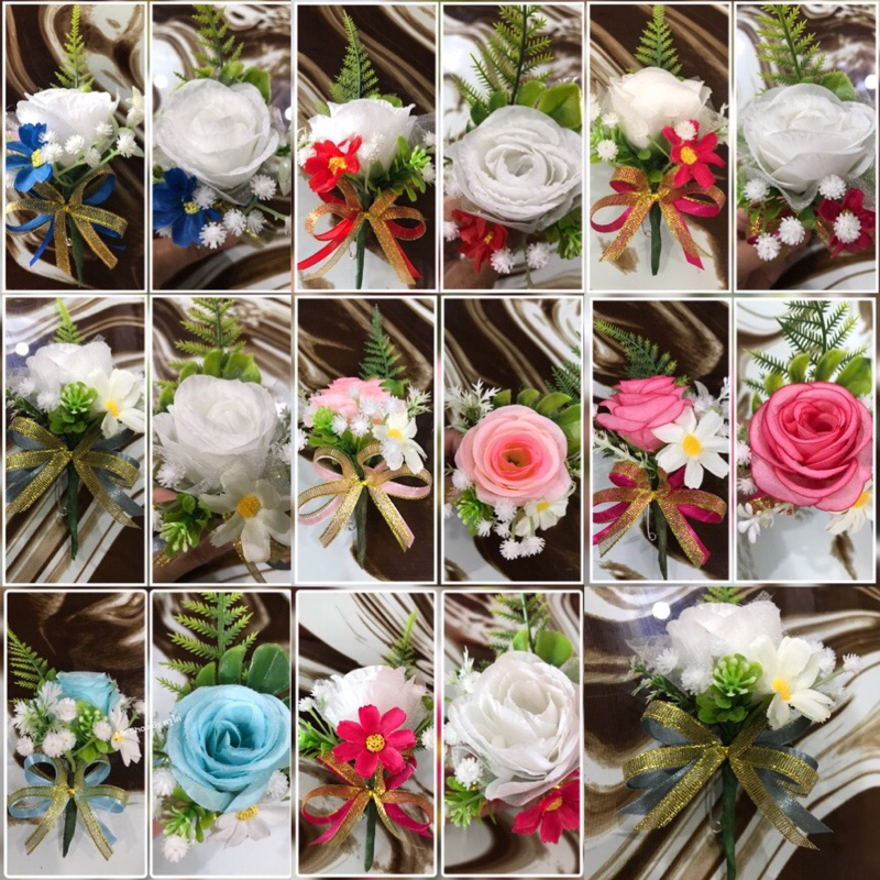 เข็มกลัดดอกไม้ติดหน้าอก ช่อดอกไม้ติดเสื้อ ของใช้งานแต่งงาน ดอกไม้เพื่อนเจ้าบ่าว งานปัจฉิม - รูปที่ 4
