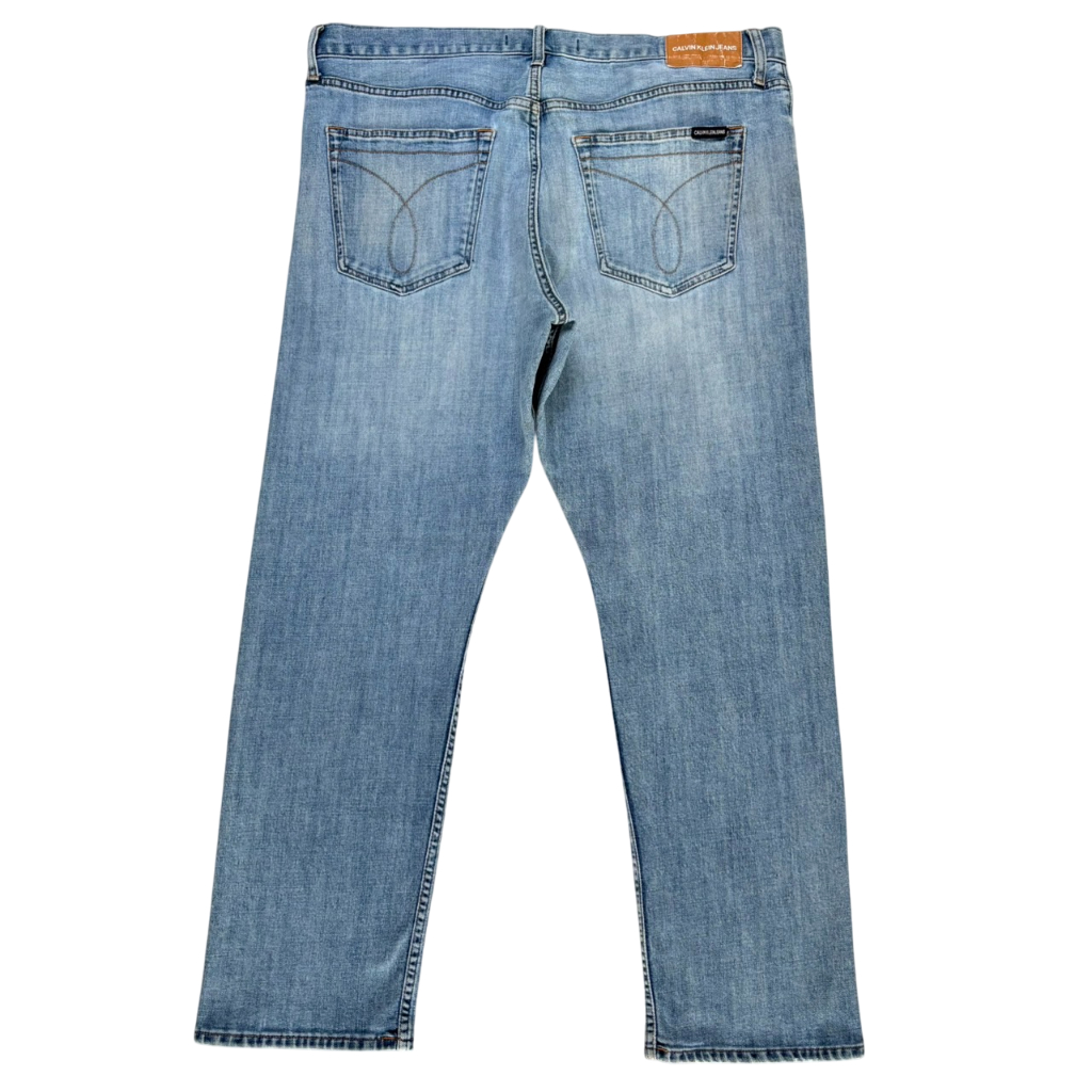 กางเกงยีนส์ CALVIN KLEIN MEN'S STRAIGHT FIT JEANS CKJ035 สีHouston Light Tint เอว 38