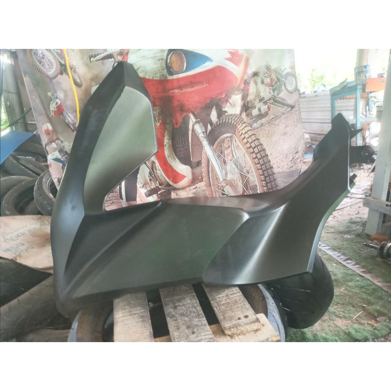 อะไหล่มอไซมือสองมือ2 บังลมหน้า หน้ากากหน้า pcx160ของแท้มือ2สีดำออกด้าน ดำด้าน