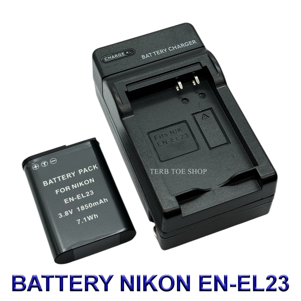 (Set 1+1)EN-EL23 \ ENEL23 Battery and Charger For Nikon Coolpix P600,P610,B700,P900,S810c BY TERBTOE