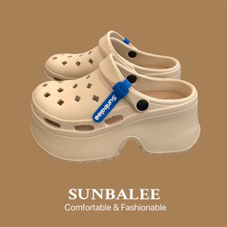 SHO-E-8899💙รองเท้าสีพาสเทล สไตล์เกาหลี รองเท้าหัวโต สูง 8 cm…