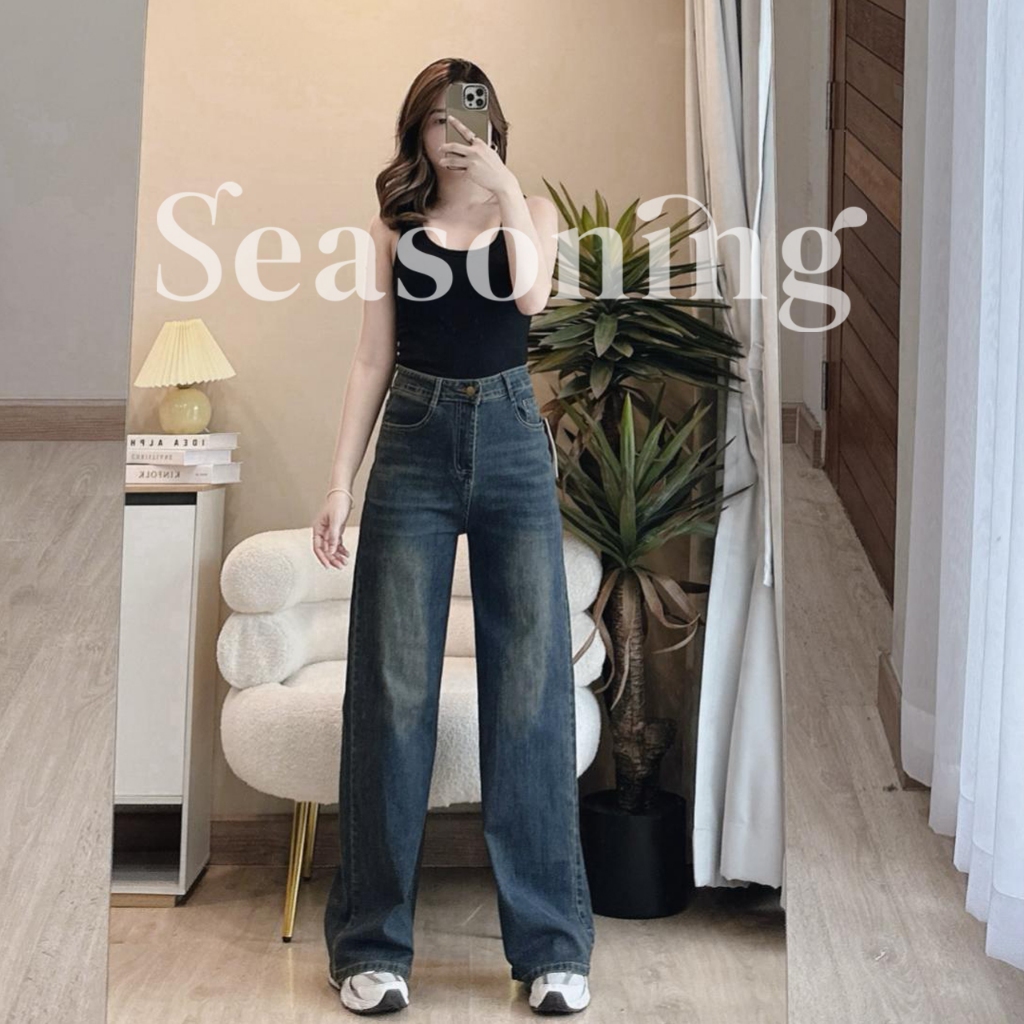 [ใช้โค้ดส่วนลดได้]*ยาว 37-38" * SEASONING รุ่น OG มีไซส์ S-7XL [ ผ้ายืดได้เยอะ ] ขากระบอกใหญ่ - 5