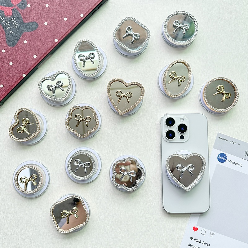 Griptok แม่เหล็ก กระจก ประดับโบว์ 🧲✨ ใช้กับเคสชาร์จแม่เหล็ก ติดแน่น ไม่หลุดง่าย! 📱💨 พร้อมส่งในไทย 🇹🇭🚚