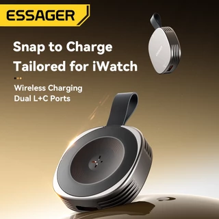 Essager แท่นชาร์จไร้สายสำหรับนาฬิกา Max 2.5W เข้ากันได้กับอะแดปเตอร์ iOS Type C SE รุ่นที่ 2 ถึง 9
