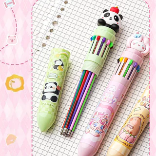 ปากกา ปากกาลูลื่น12สี ในด้ามเดียว ลายการ์ตูนน่ารัก ปากกาหลากสี นักเรืยน โรงเรืยน สำนักงาน อุปกรฌ์เครื่องเขียน