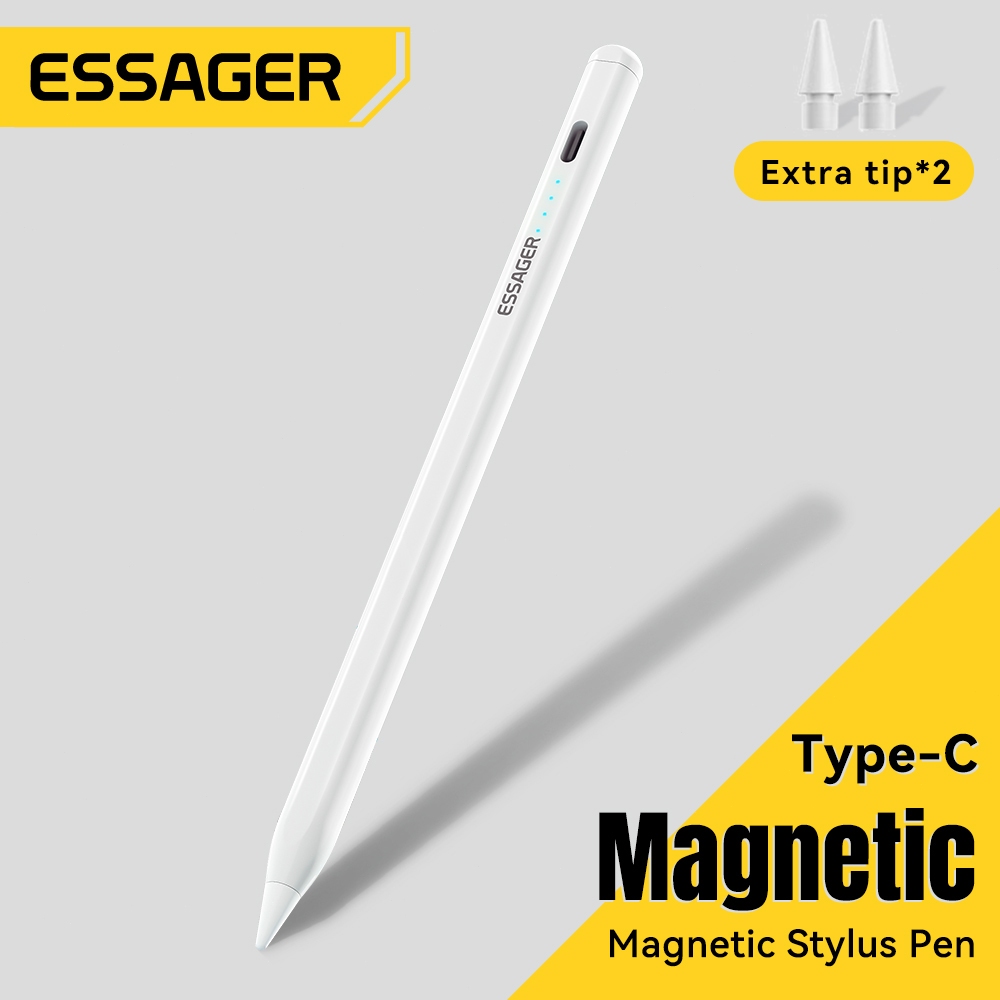 Essager type-c ปากกาแม่เหล็กแบบ capacitive ปากกาสมาร์ทชิปแบบ capacitive หัวปากกาแบบถอดเปลี่ยนได้