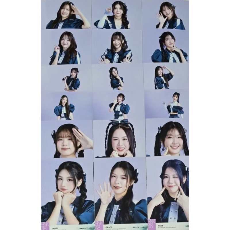 แยกขาย C,H,F รูปphotoset Bnk48 green flash