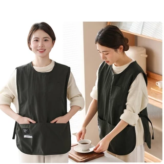 ผ้ากันเปื้อน ผ้าใส่สบาย 64cm*46cm ผ้ากันเปื้อนสำหรับใช้ในครัว ผ้ากันเปื้อนกันน้ำและกันคราบ ผ้ากันเปื้อนยูนิเซ็กซ์