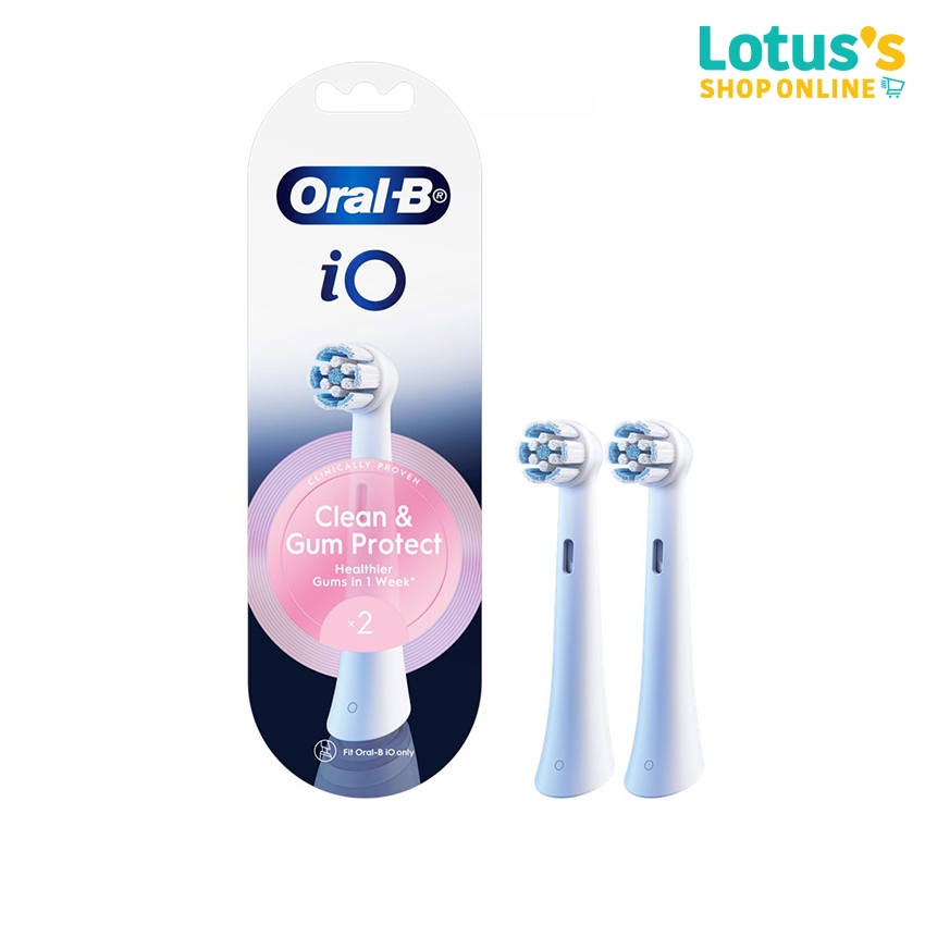 ออรัลบี หัวแปรงสีฟันไฟฟ้า ไอโอ รีฟิล คลีนแอนด์กัม โพรเทค X 2 ORAL-B POWER TOOTHBRUSH IO REFILL CLEAN
