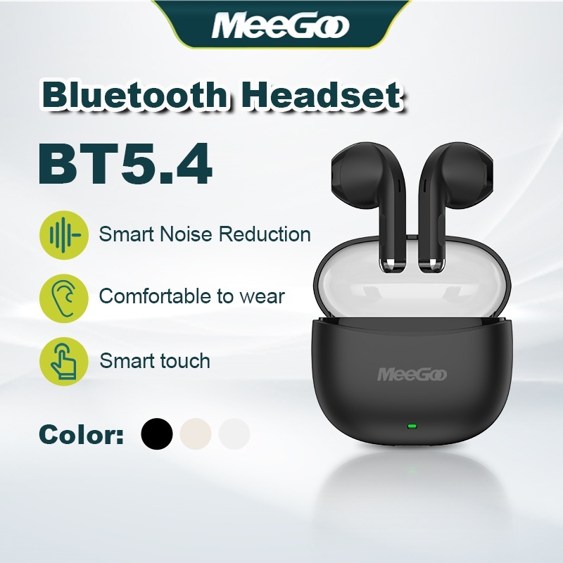 MeeGoo หูฟังบลูทูธไร้สาย TWS Bluetooth 5.4 ตัดเสียงรบกวน ขนาดเล็ก ใส่โดยไม่เจ็บ เปิดฝาเชื่อมต่อทันที