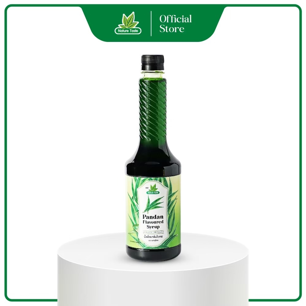 Nature Taste PANDAN Syrup น้ำเชื่อมไซรัป กลิ่นใบเตย ตราเนเจอร์เทส ขนาด 750 ml.