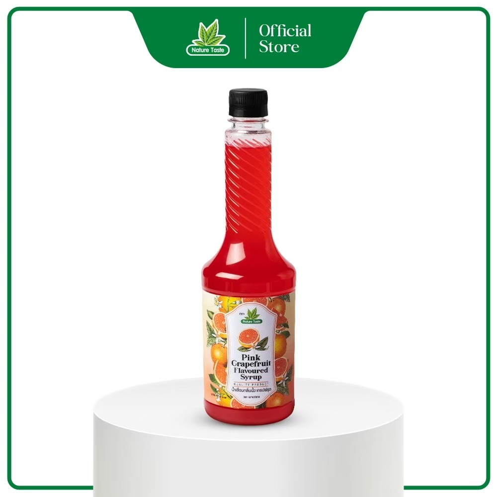 Nature Taste Pink Grapefruit Syrup น้ำเชื่อมไซรัป กลิ่นพิงค์ เกรปฟรุ๊ต ตราเนเจอร์เทส ขนาด 750 ml.