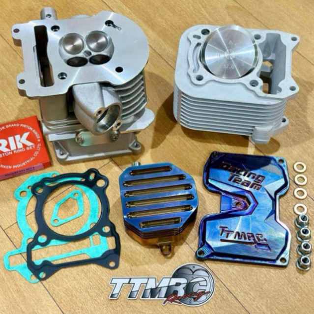 TTMRC ชุดเสื้อสูบเซรามิค 67mm. + ฝาสูบ 4 วาล์ว + ลูกสูบ สำหรับ Vespa Sprint / Primavera