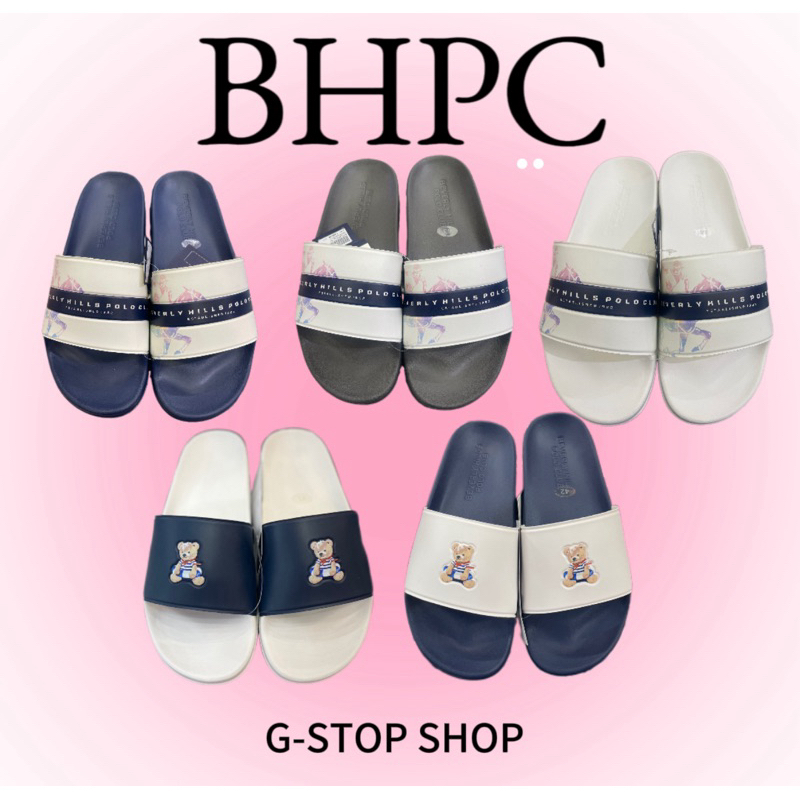 Beverly hills polo club รองเท้าแตะชายลายหมี