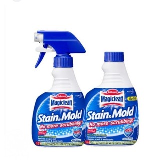 แพ็คคู่ (รีฟิล+สเปรย์) Magiclean Stain&Mold สเปรย์ขจัดคราบและเชื้อรา ขนาด 400ml.