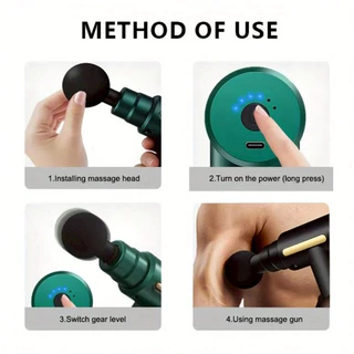 PAE-9048 ปืนนวด เครื่องนวดไฟฟ้า เหมาะสำหรับนวดกล้ามเนื้อ ไหล่ คอ หลัง แขน ขา Mini Massage Gun